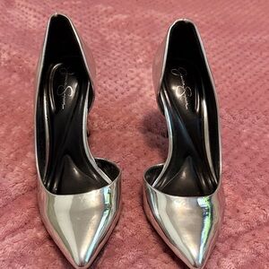 Jessica Simpson Silver Heels
